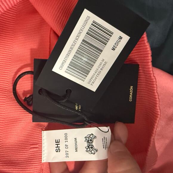 Darc Sport SHE Chopper Everson Huxley Scrunch Leggings, Pink, M - Picture 4 of 5